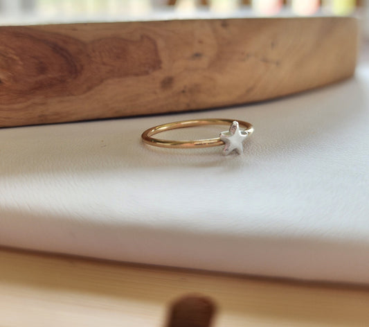 Star Mixed Metal Stacking Rings