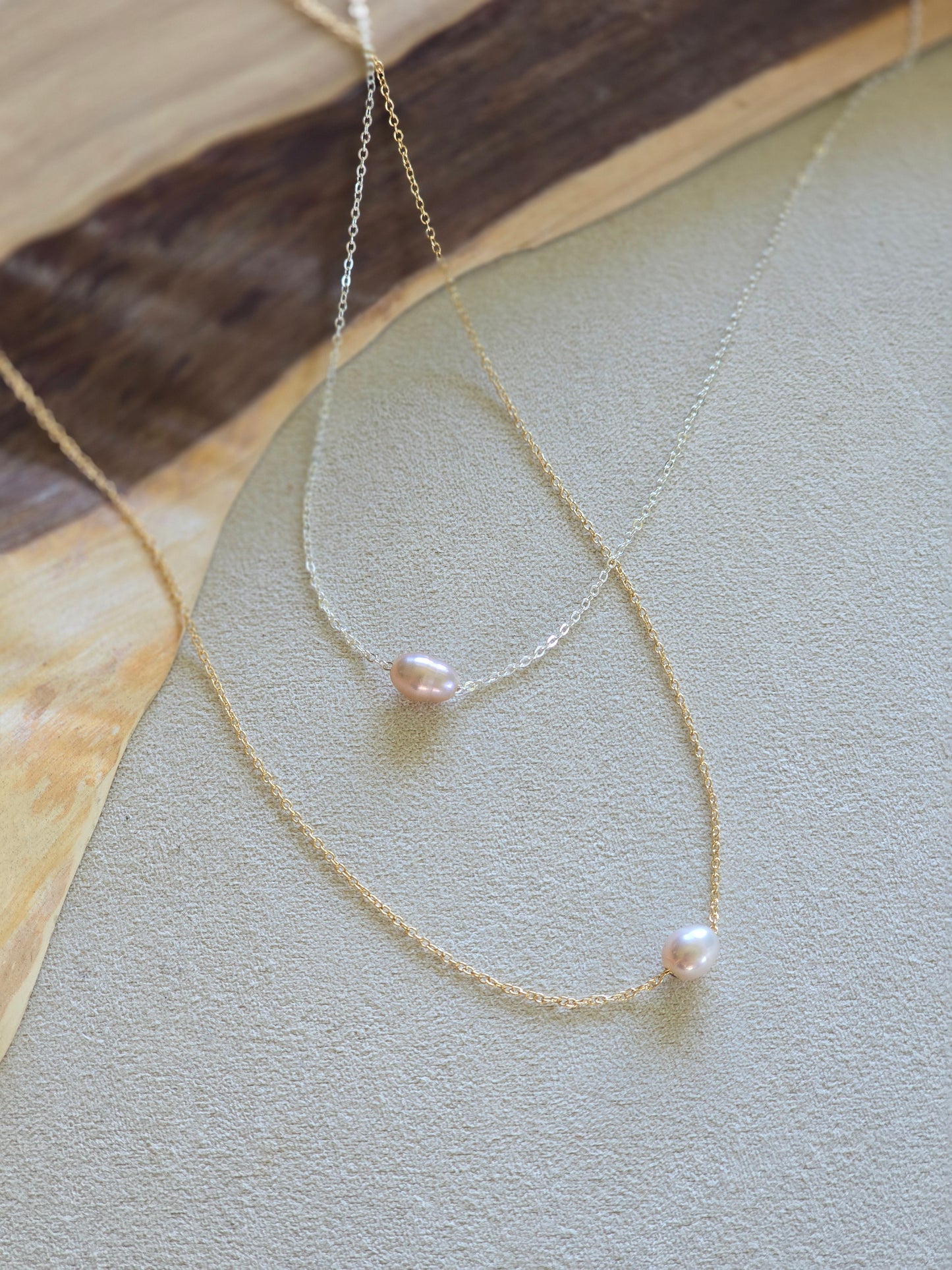 Rose Freshwater Pearl Necklace
