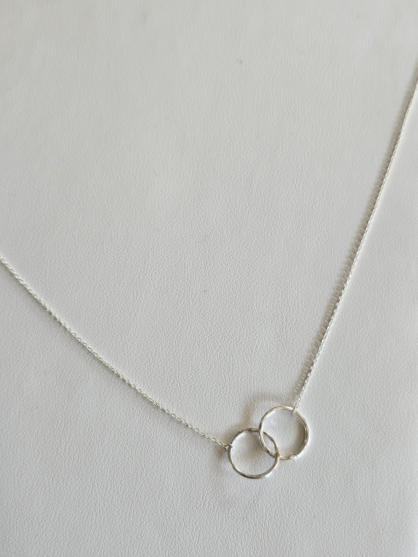 Sterling Eternity Rings Necklace