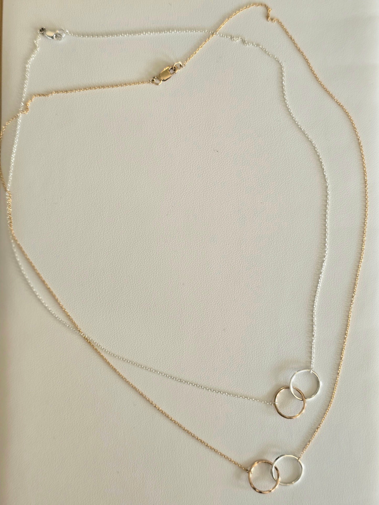 Mixed Metal Eternity Necklace