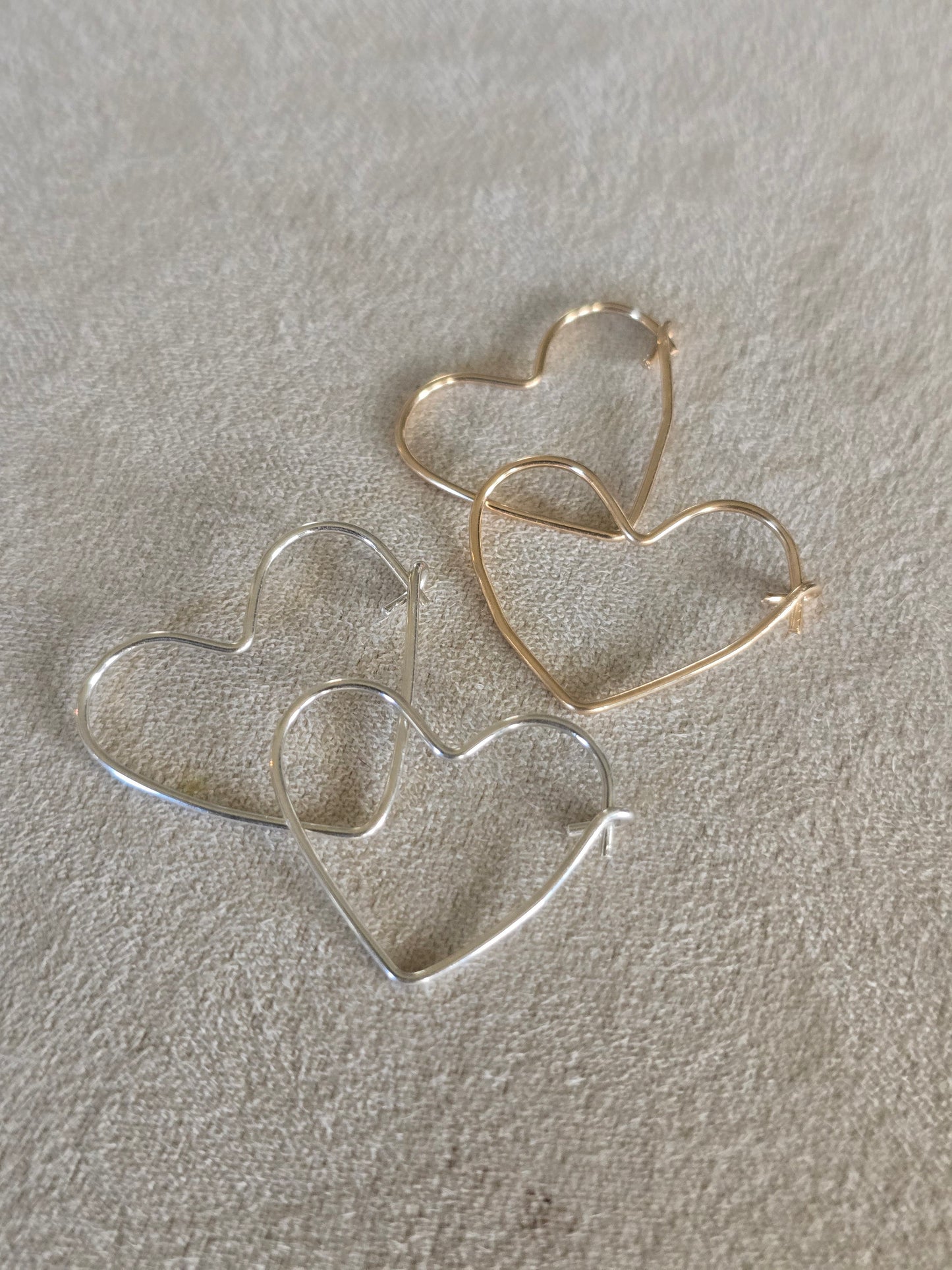 Endless Heart Hoop Earrings