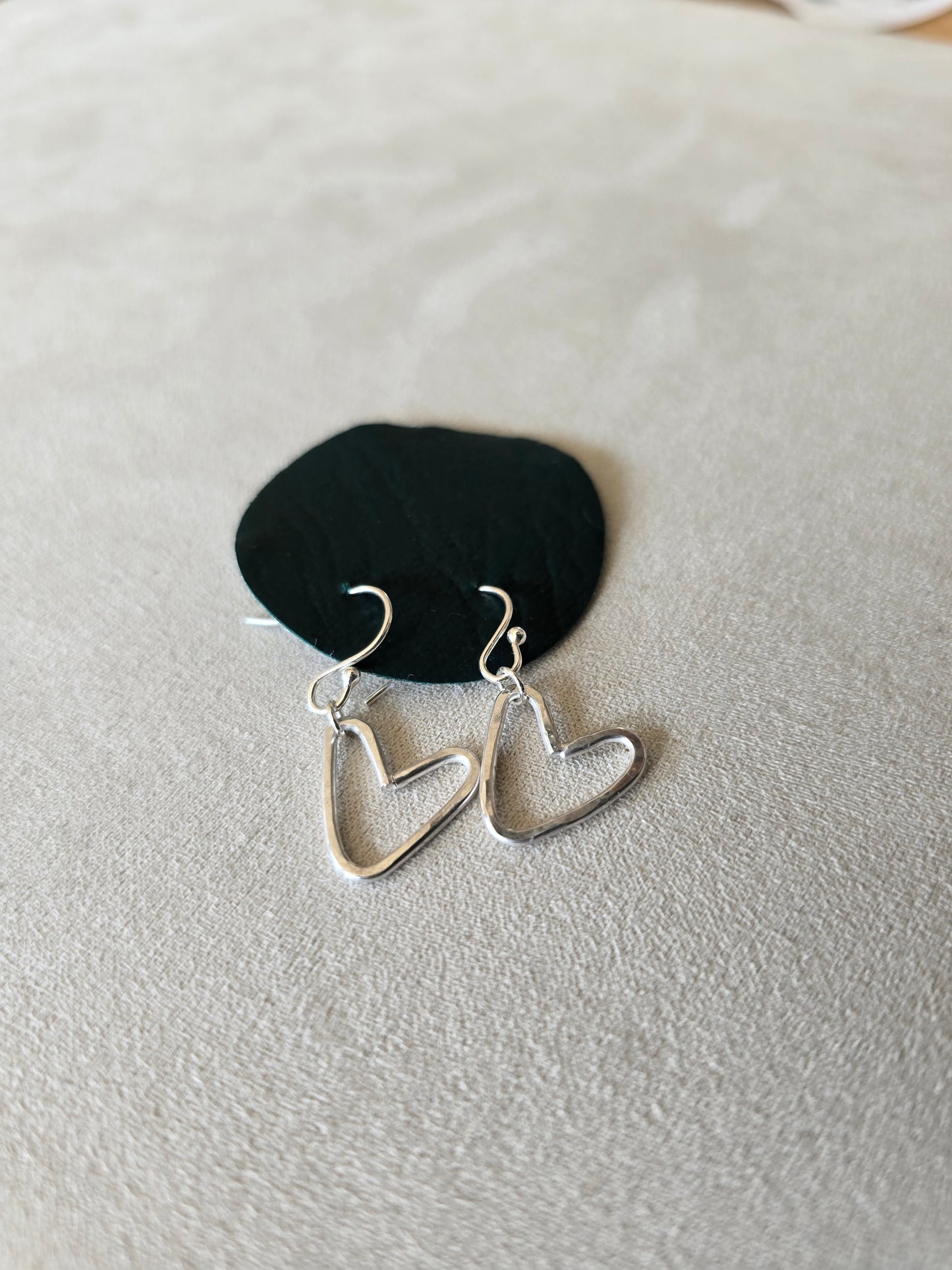 Crooked Hammer Heart Mini Earrings