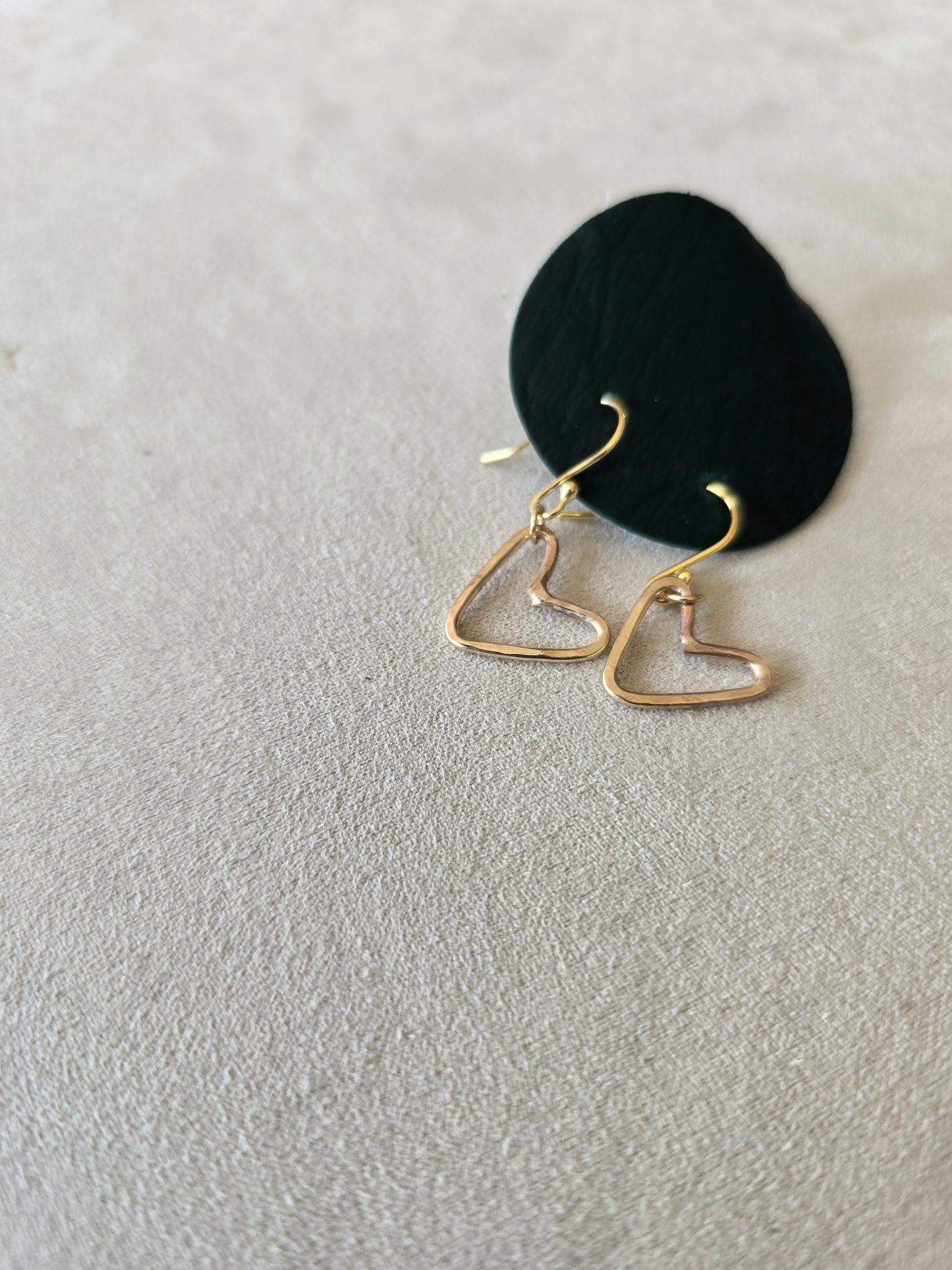 Crooked Hammer Heart Mini Earrings