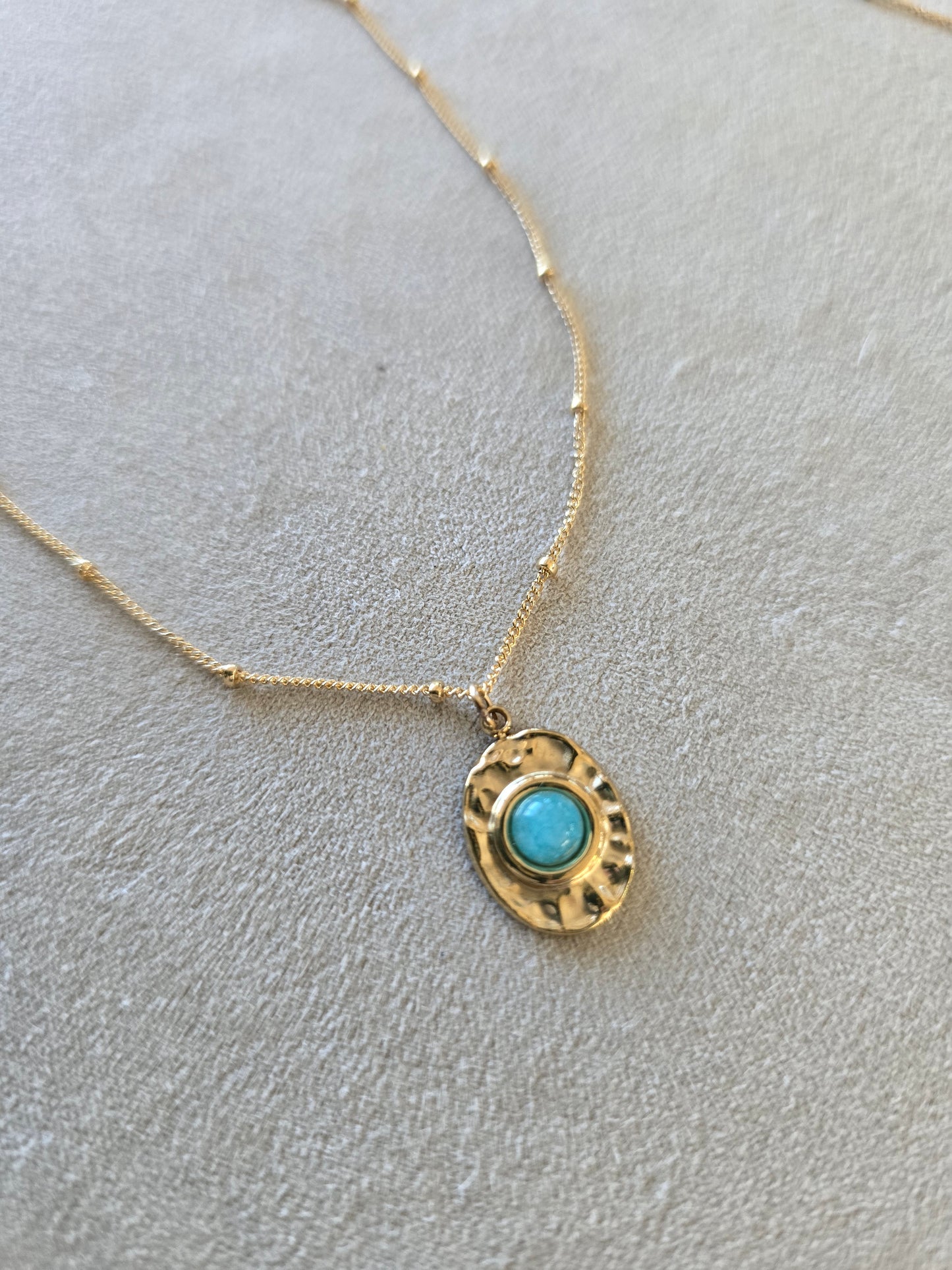 Amazonite Coin Necklace