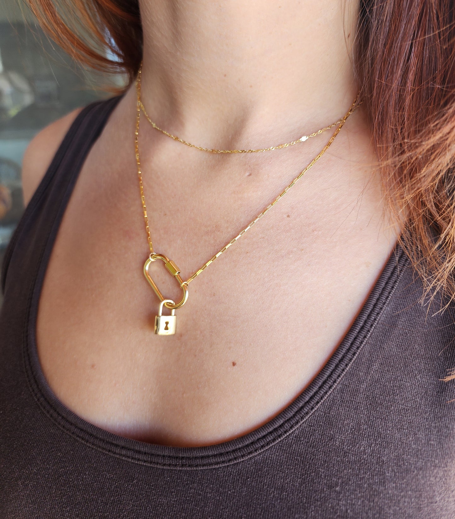 Carabiner Locket Necklace