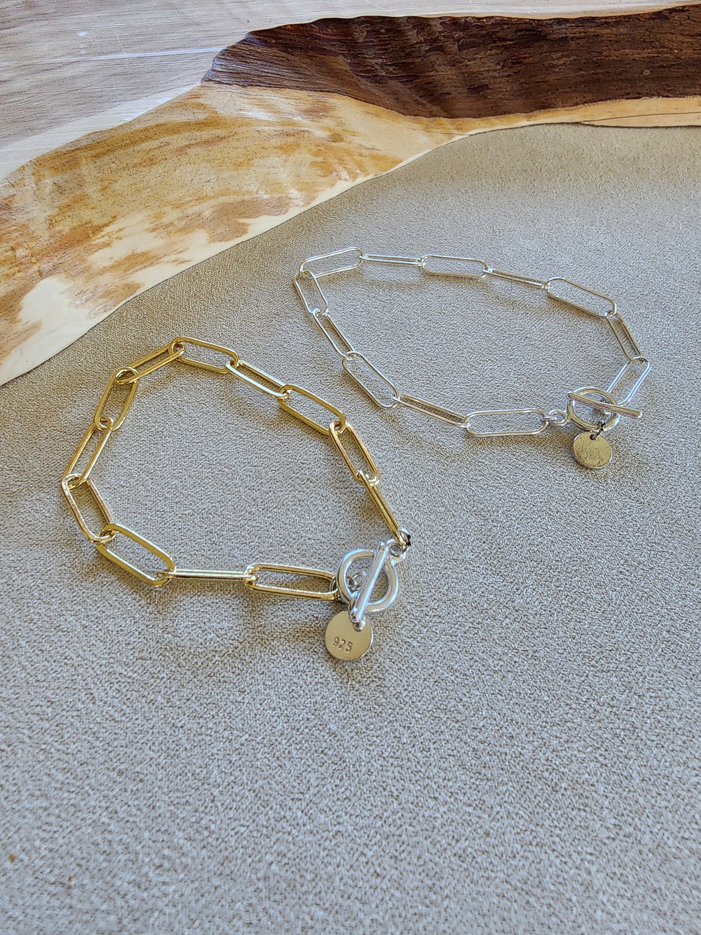 Chunky Paperclip Toggle Bracelet