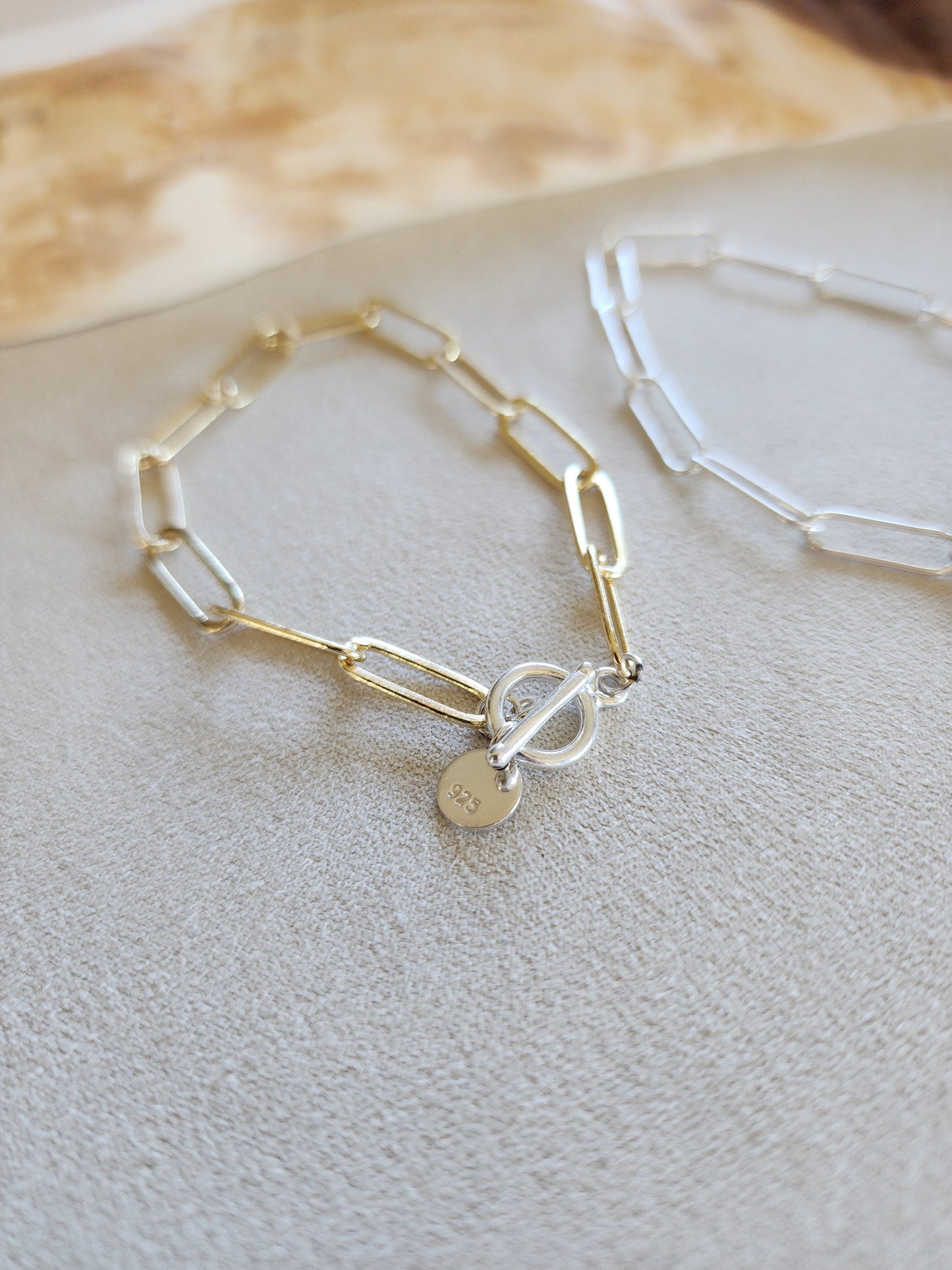 Chunky Paperclip Toggle Bracelet