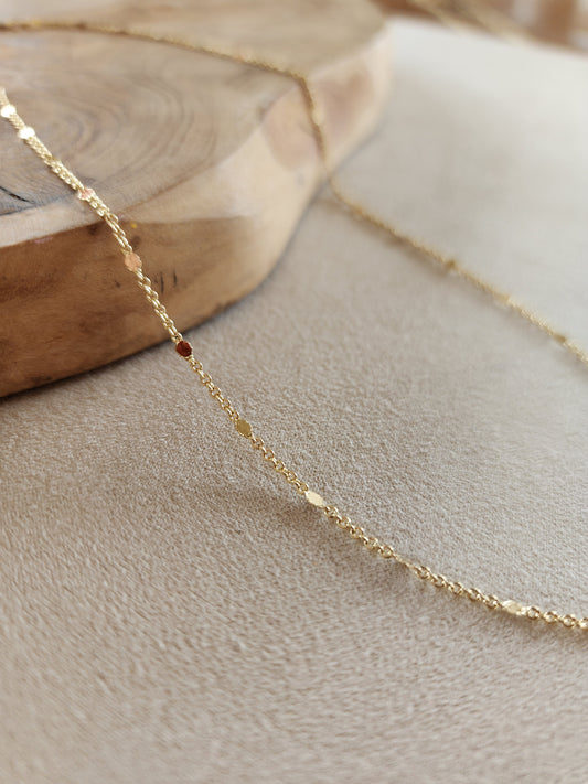 Flat Satellite Diamond Cut Necklace
