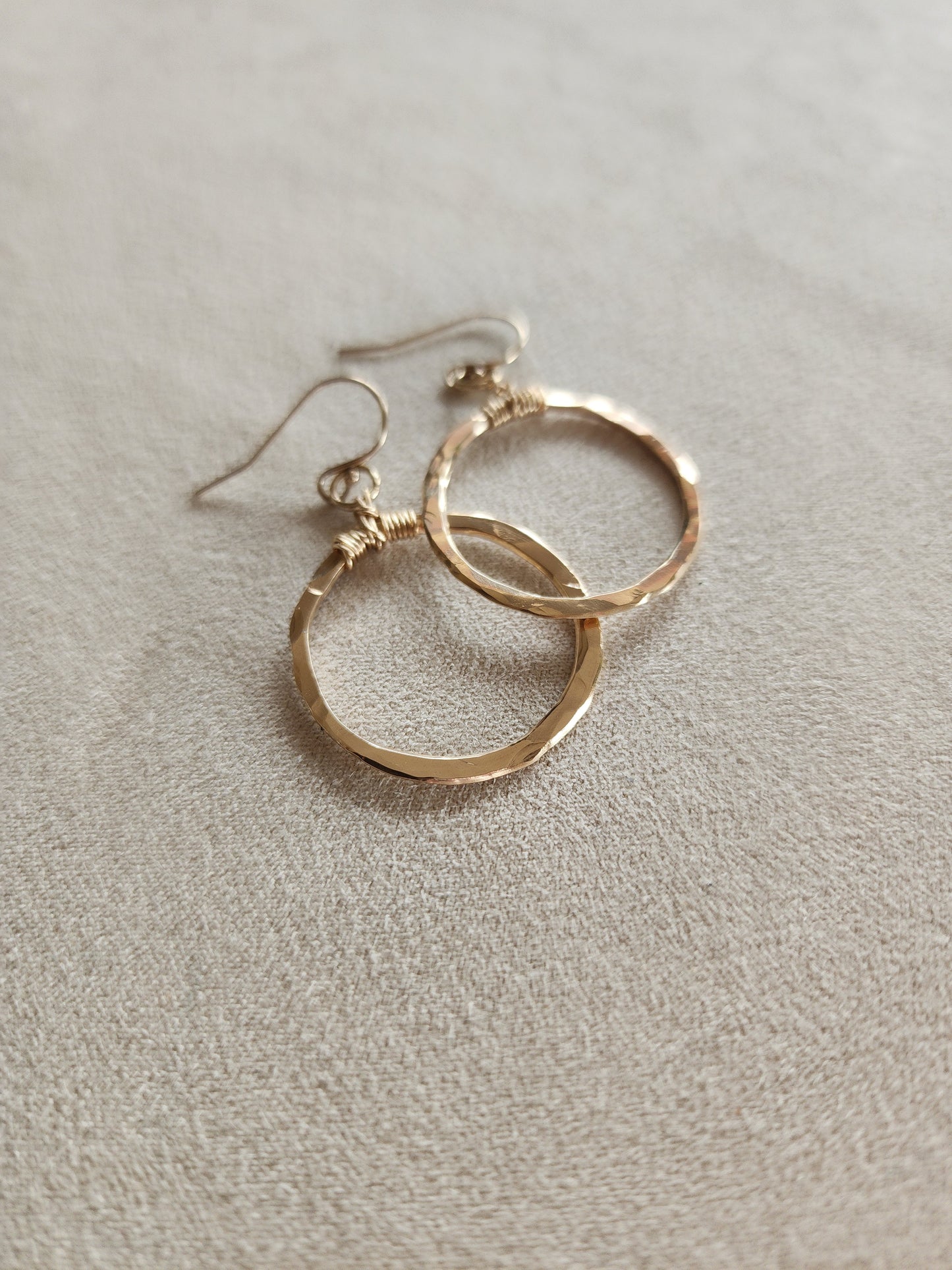 Hand-Forged Hammered Hoop Earrings
