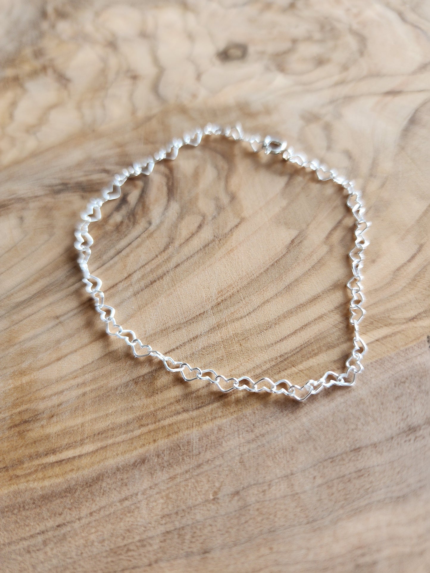 Heart Sterling Silver Bracelet