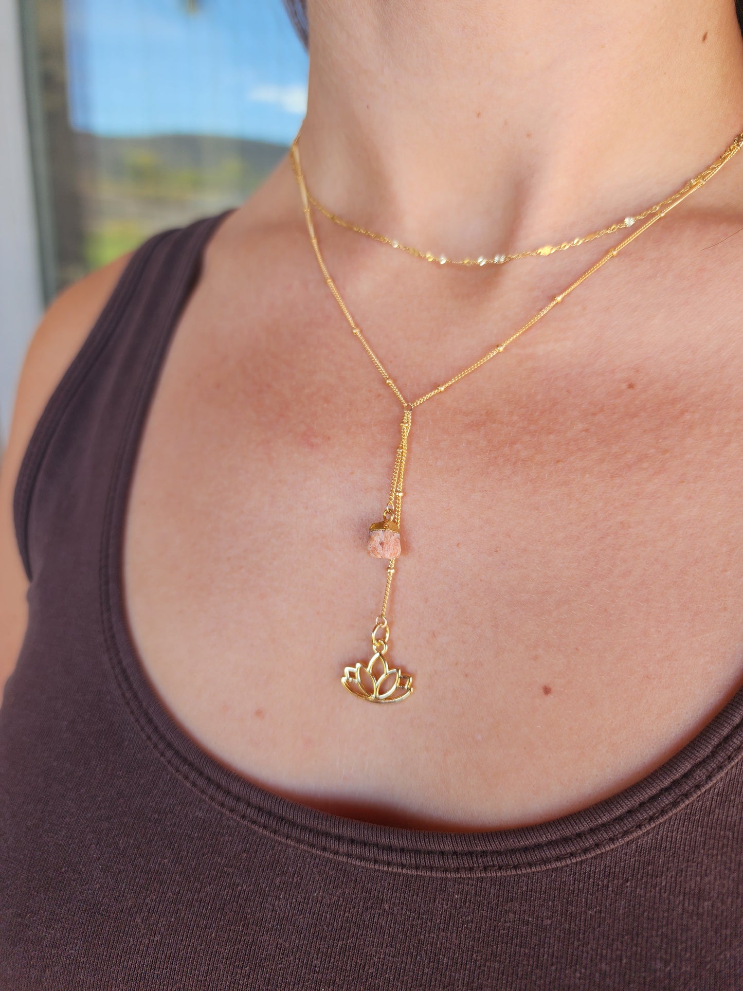 Lotus Drop Necklace