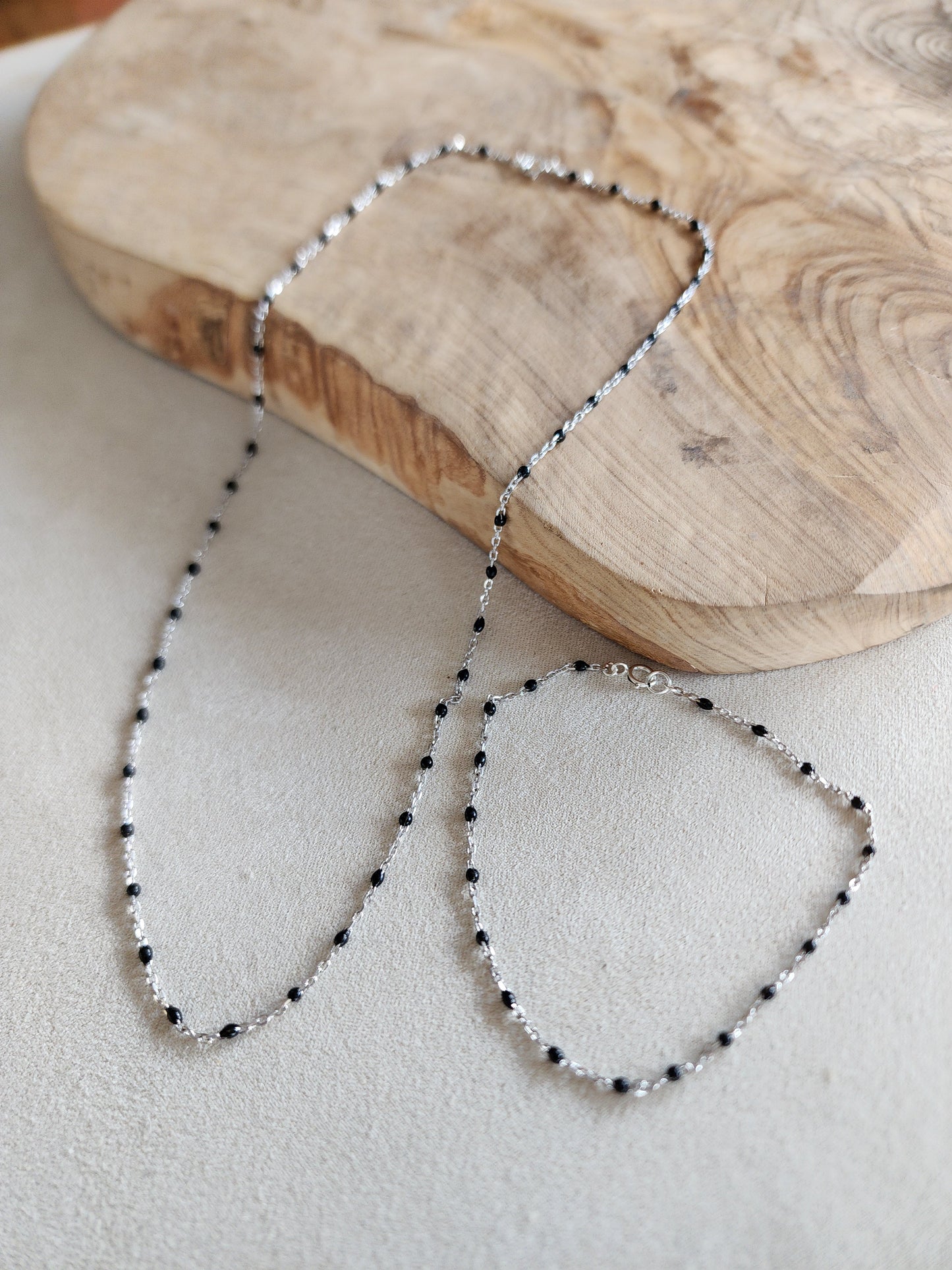 Midnight Sphere Sterling Silver Necklace