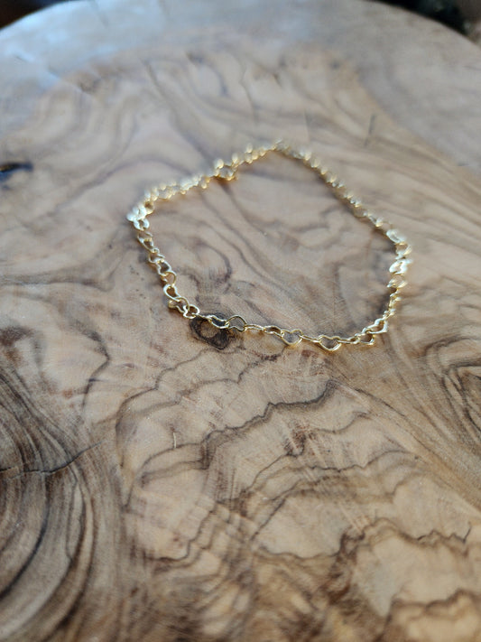 Heart Gold Bracelet Chain
