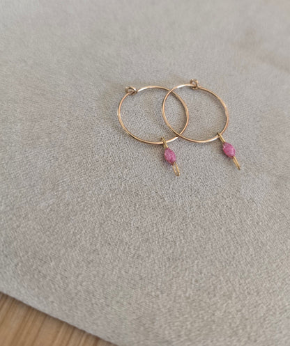 Jeweled Hoop Earrings