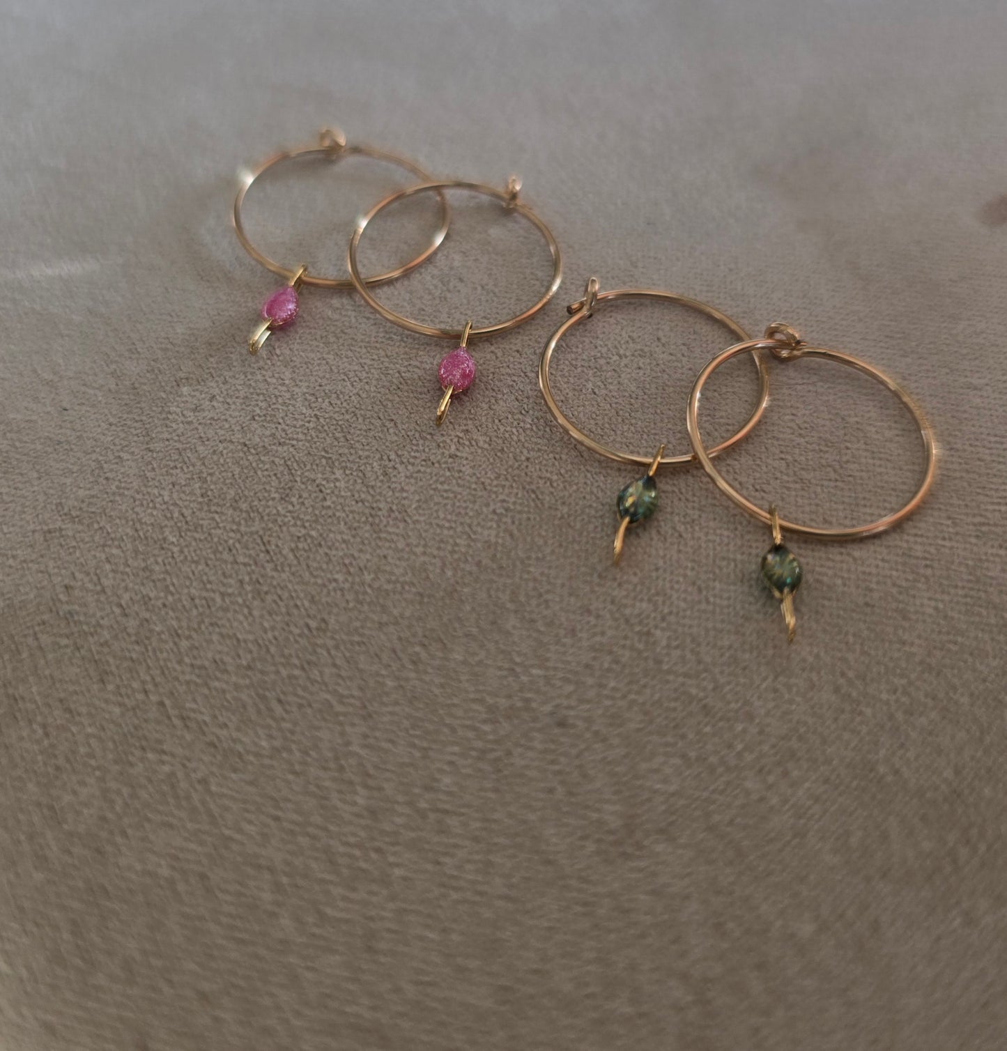 Jeweled Hoop Earrings