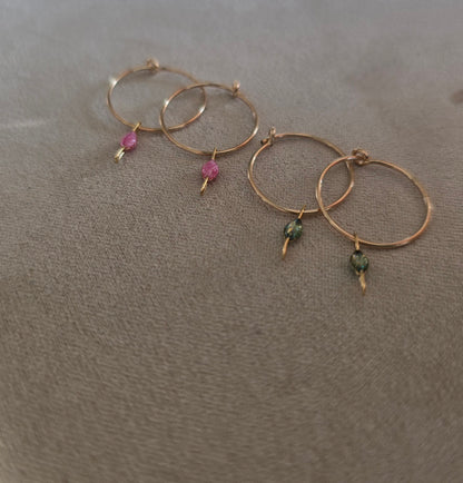 Jeweled Hoop Earrings