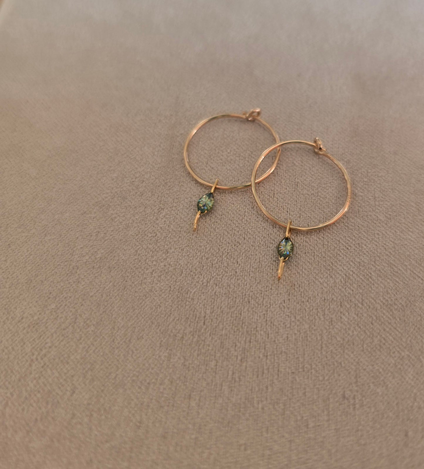 Jeweled Hoop Earrings