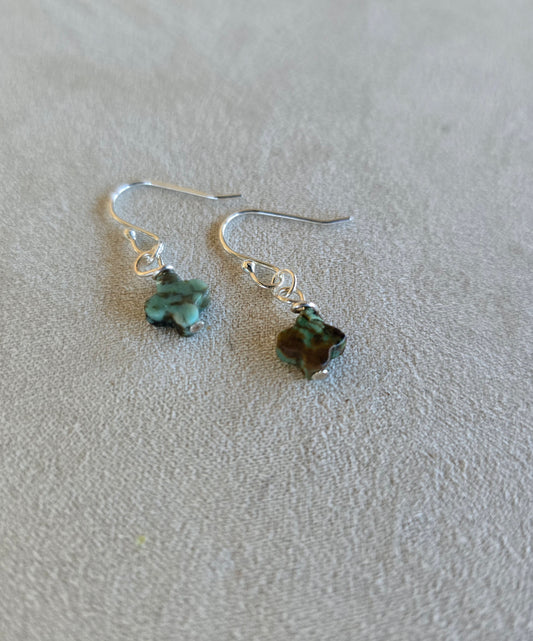 Turquoise Band of Clover Earrings