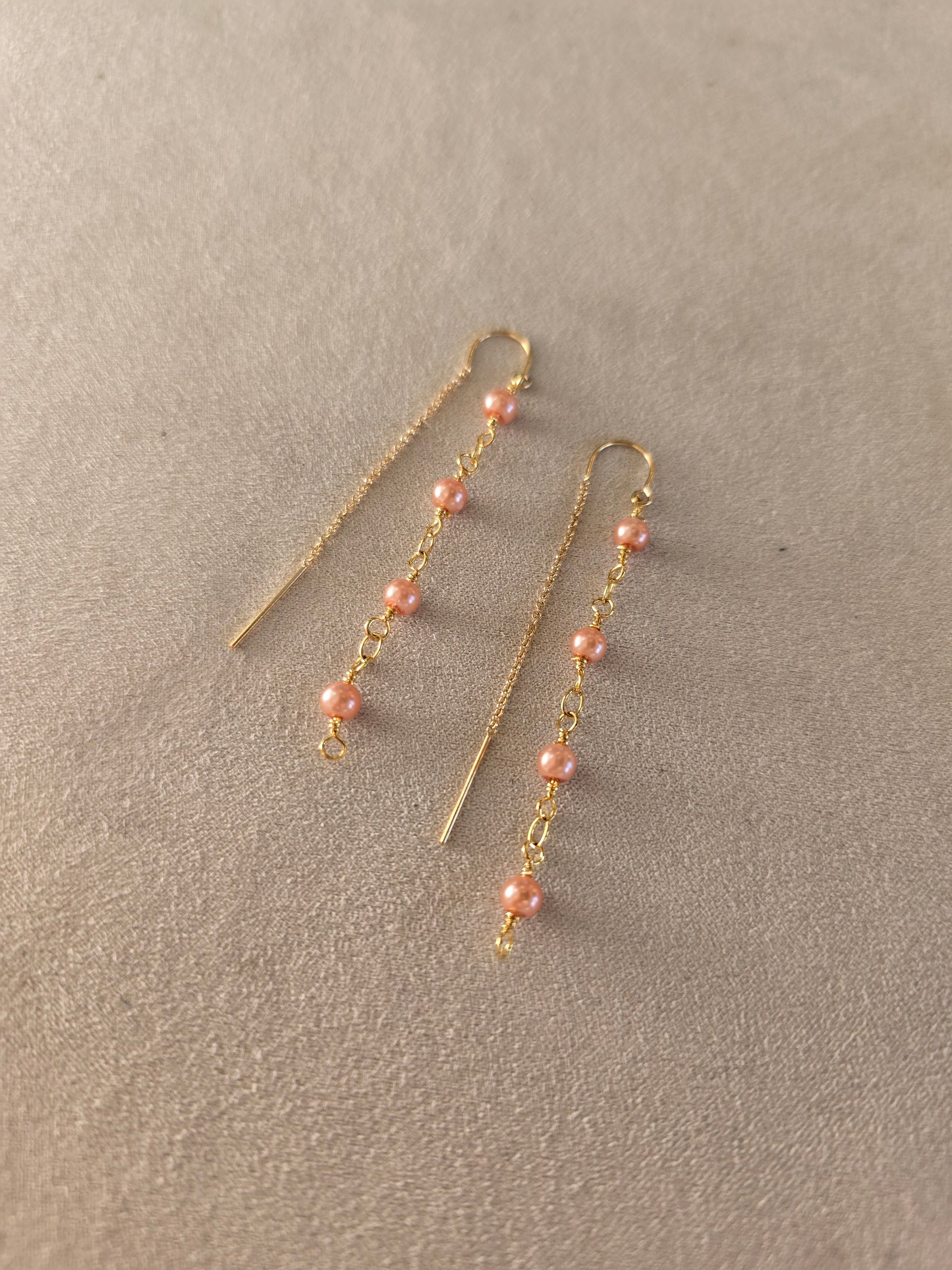 Champagne Pearl Earring Threaders