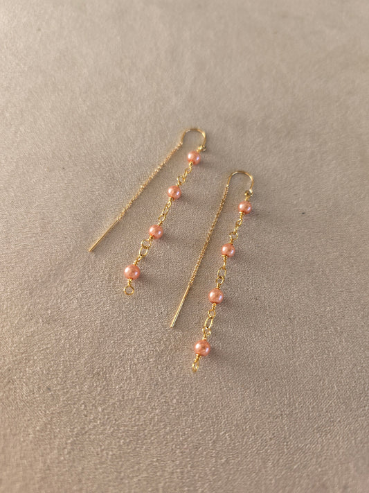 Champagne Pearl Earring Threaders