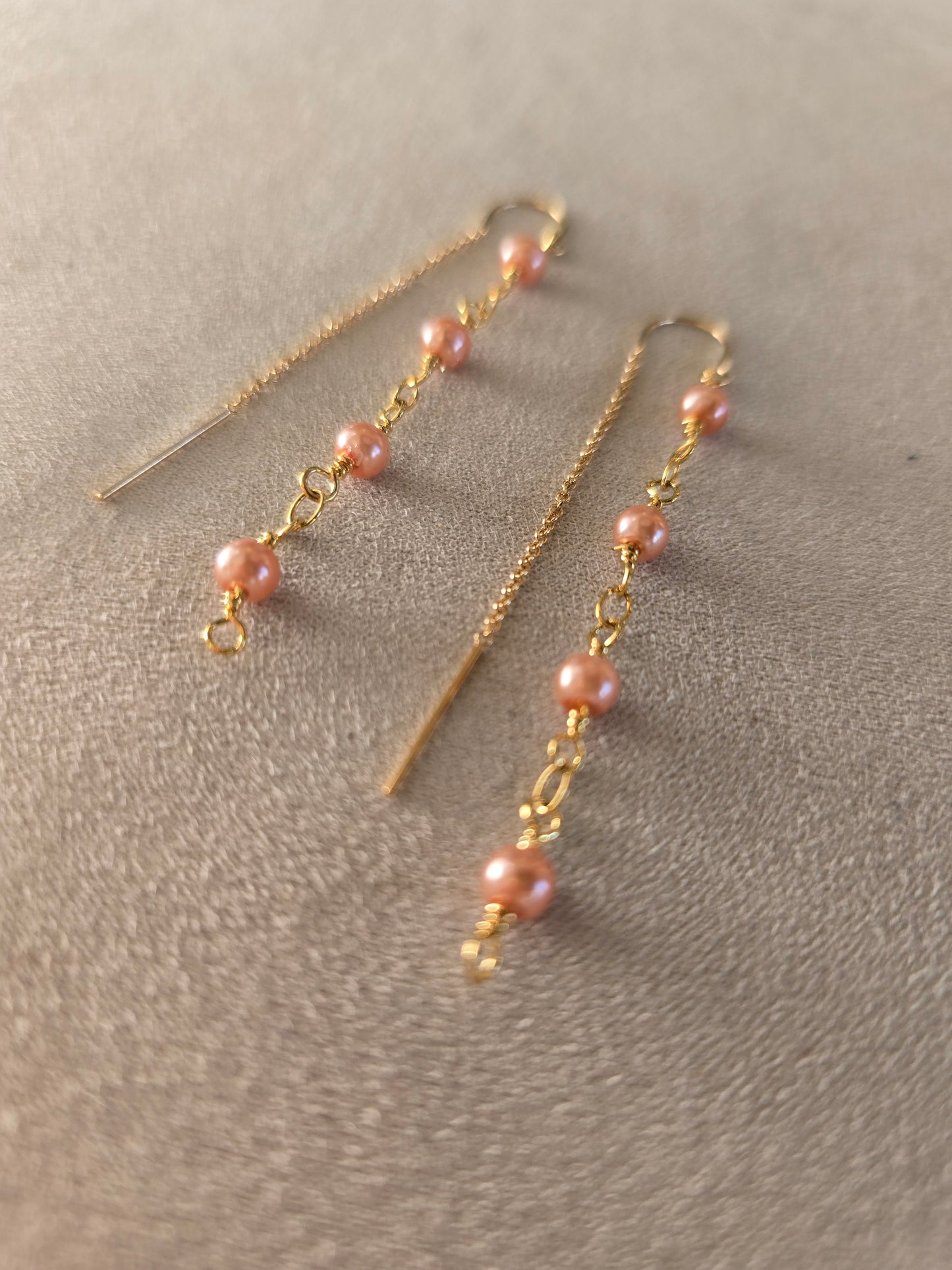 Champagne Pearl Earring Threaders