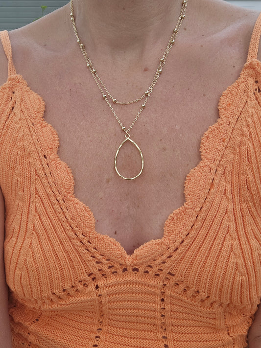 Satellite Teardrop Necklace