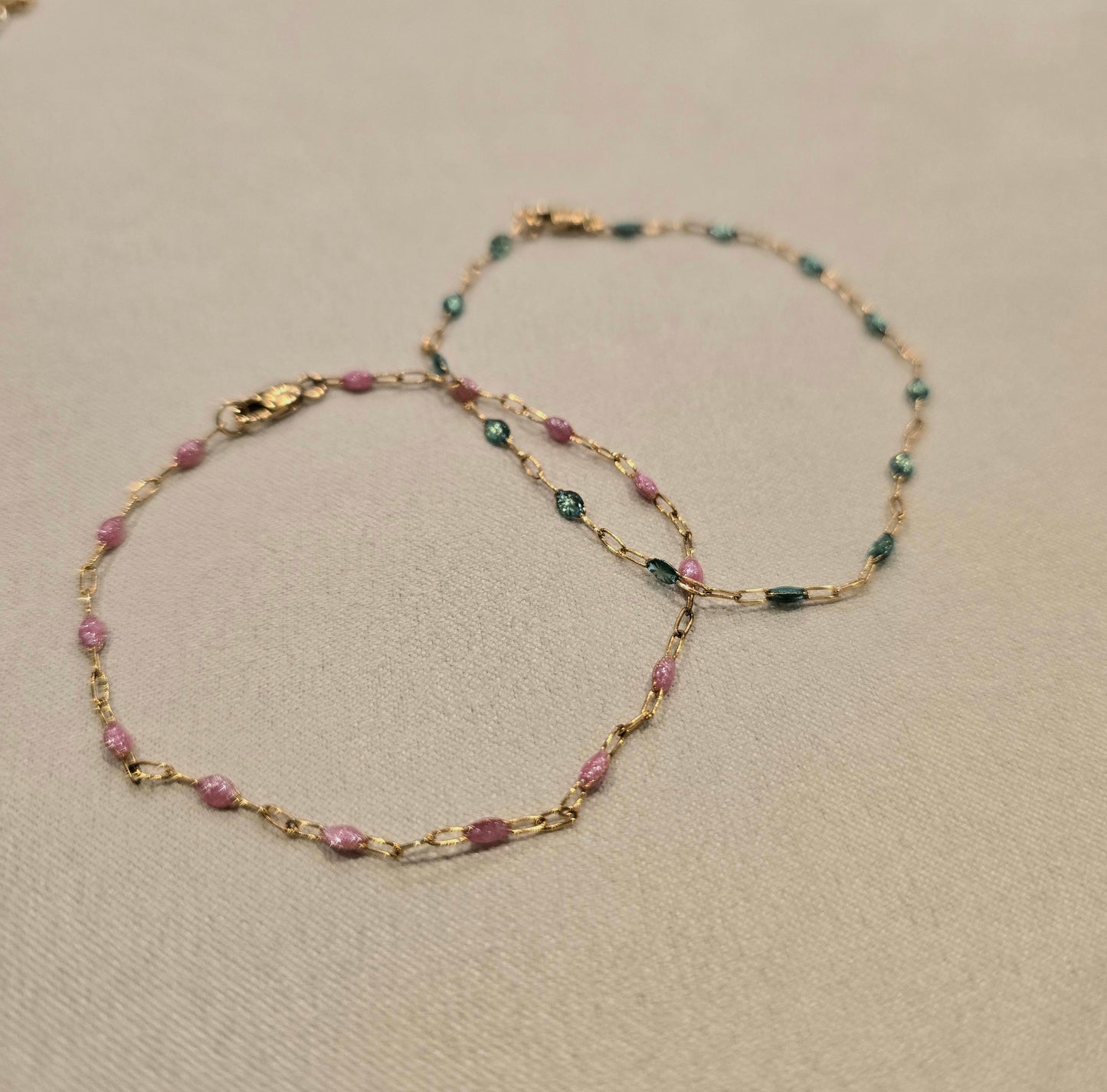 Gem Paperclip Bracelet