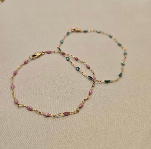 Gem Paperclip Bracelet
