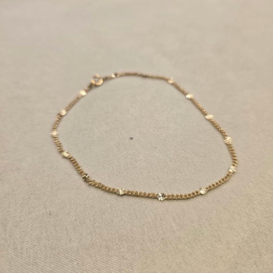 Starburst Curb Link Chain Bracelet