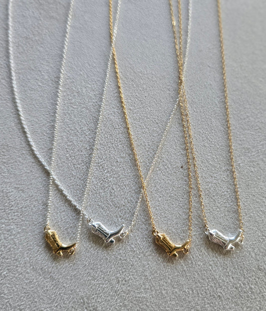 Dainty Cowboy Boot Necklace