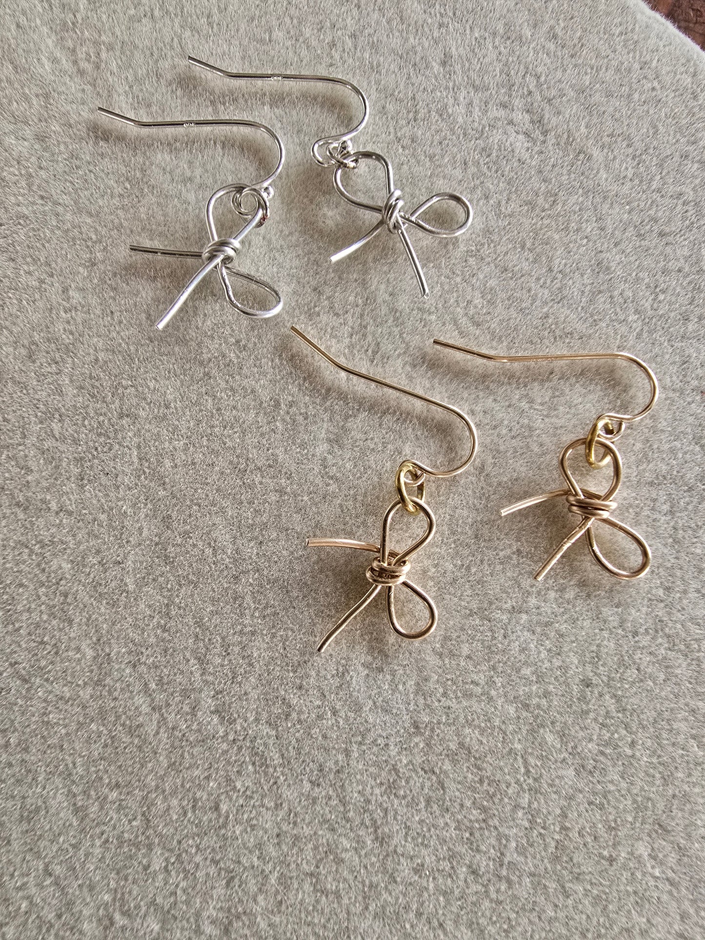 Mini Dangle Bow Earrings