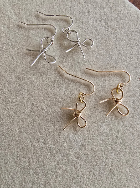 Mini Dangle Bow Earrings