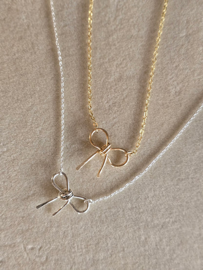 Hand-Shaped Bow Necklace