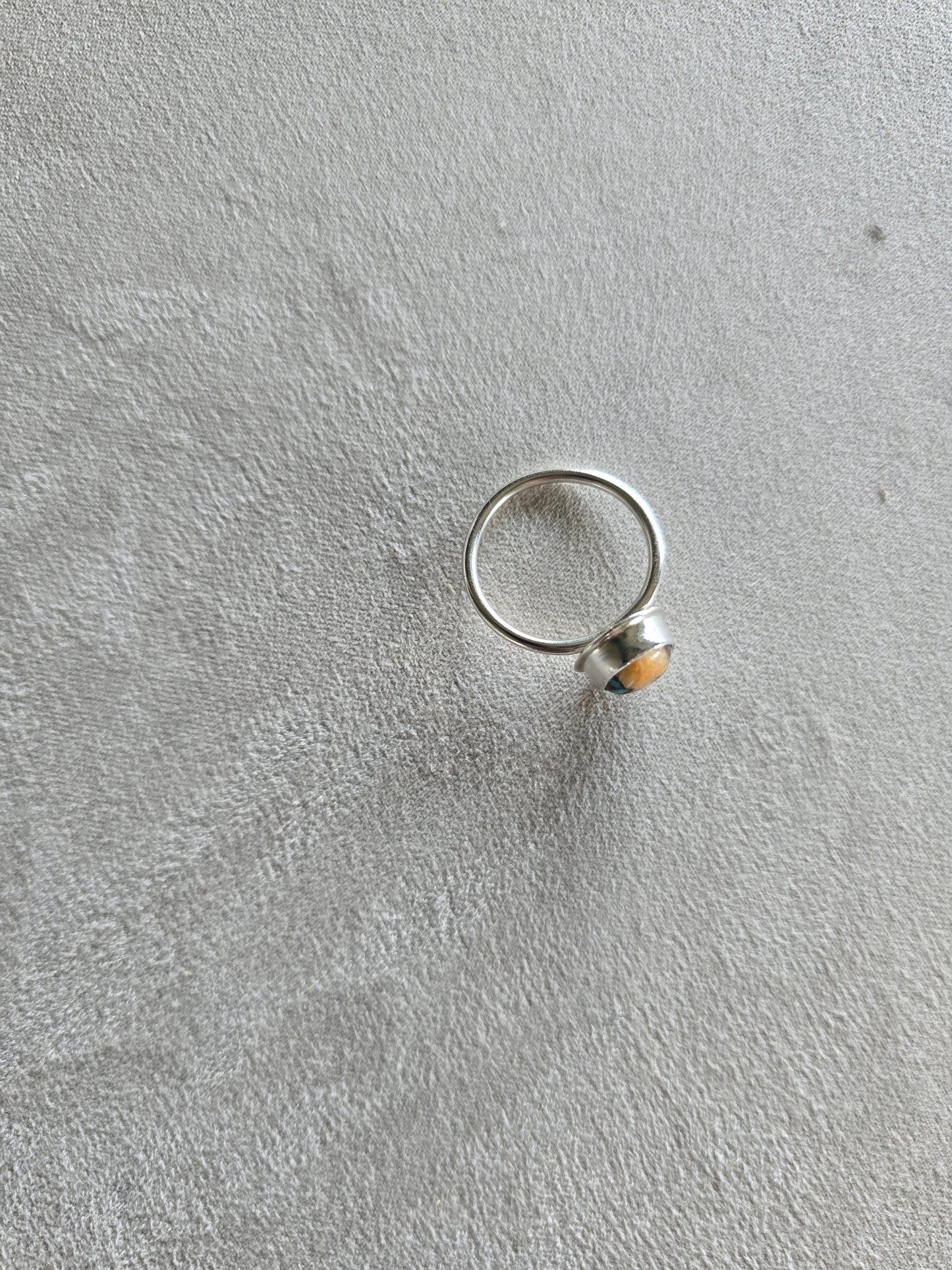 Oyster Copper Turquoise Sterling Silver Ring