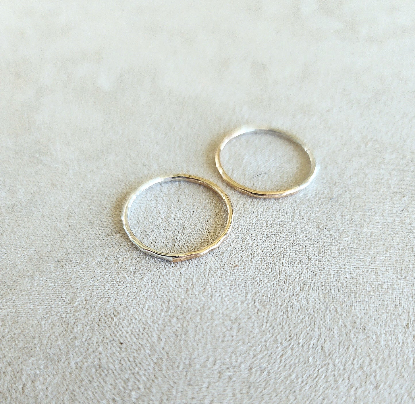 Eclipse Hammered Stacking Ring
