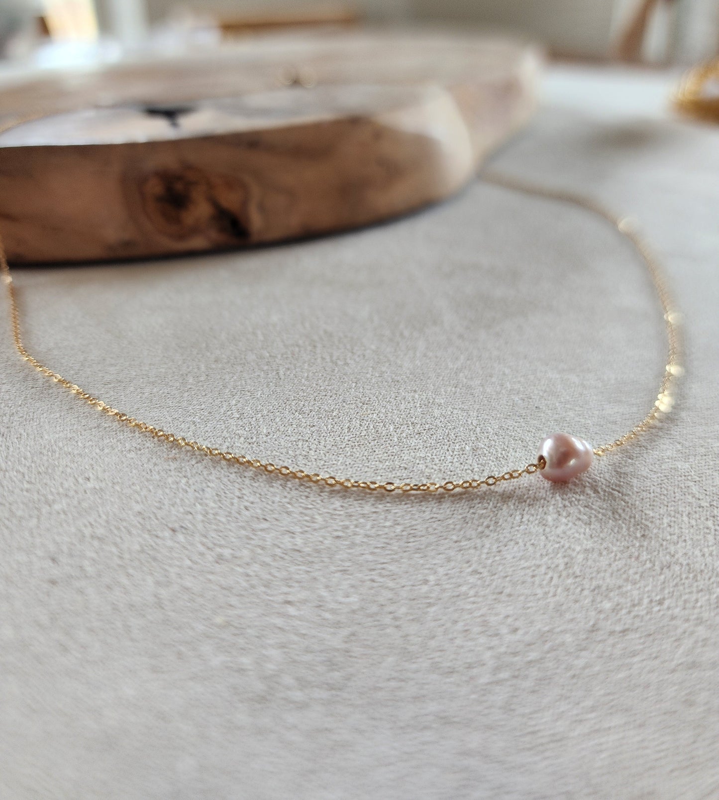 Rose Freshwater Pearl Necklace