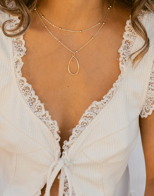 Satellite Teardrop Necklace