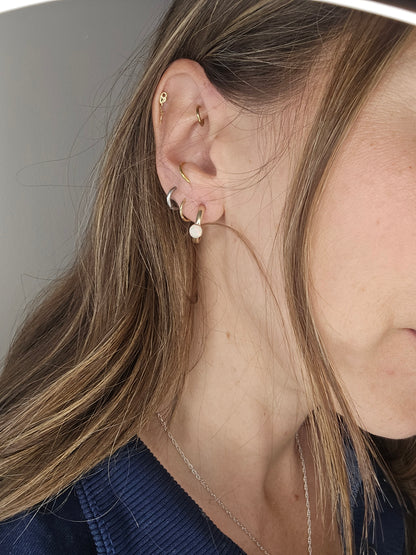 Opal Hoop Earrings
