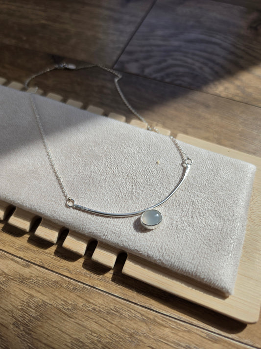 Moonstone Arc Necklace