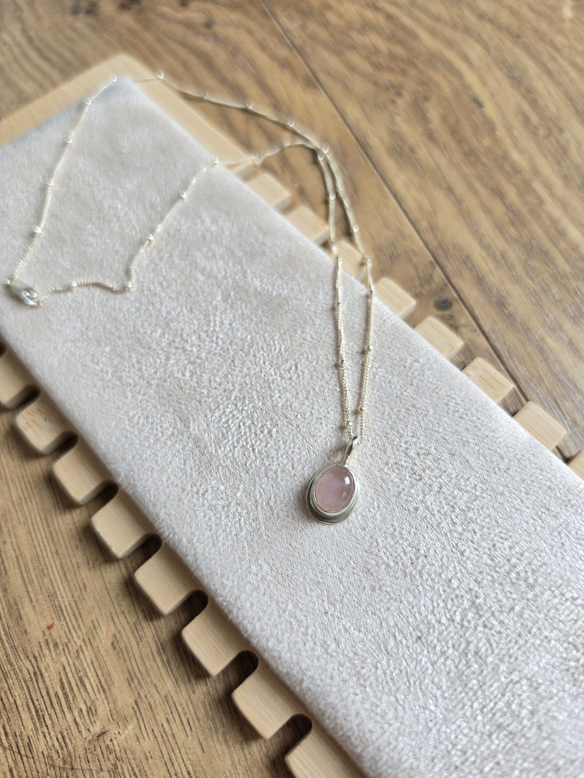 Rose Quartz Satelite Necklace