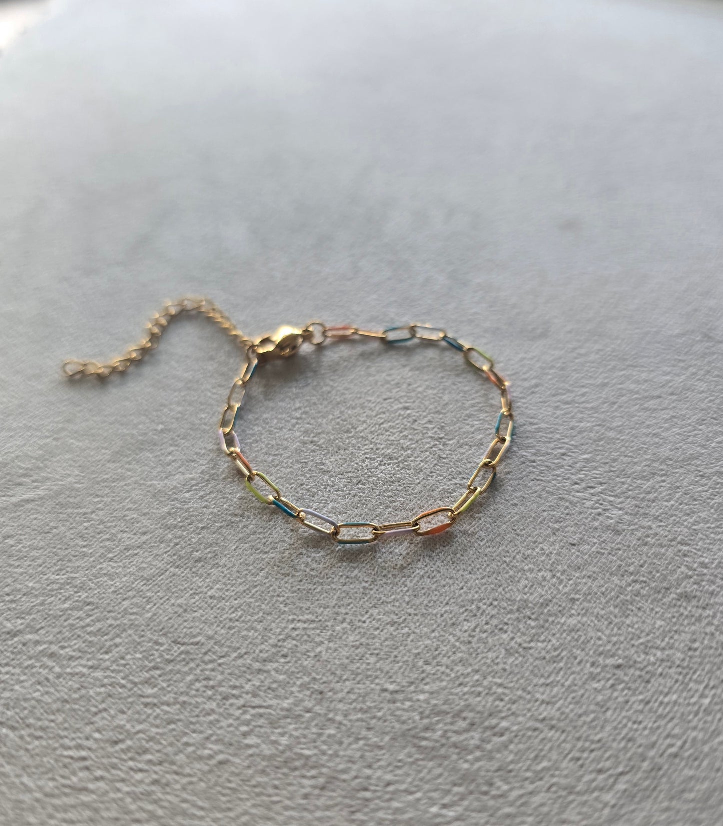 Rainbow Paperclip Bracelet