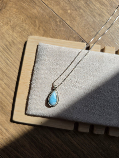 Larimar Teardrop Necklace