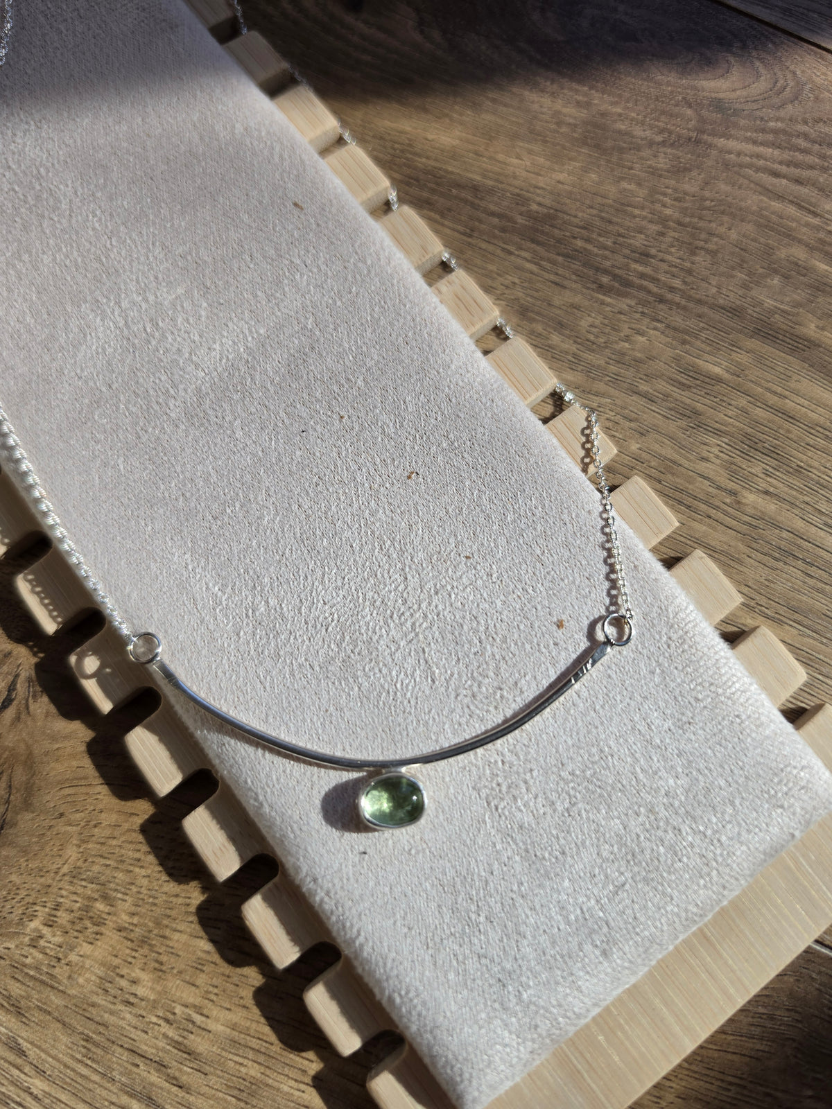 Green Tourmaline Arc Necklace