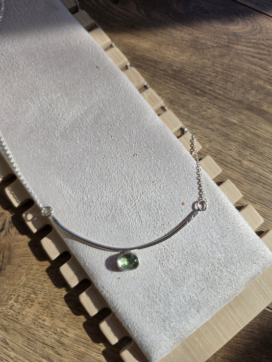 Green Tourmaline Arc Necklace