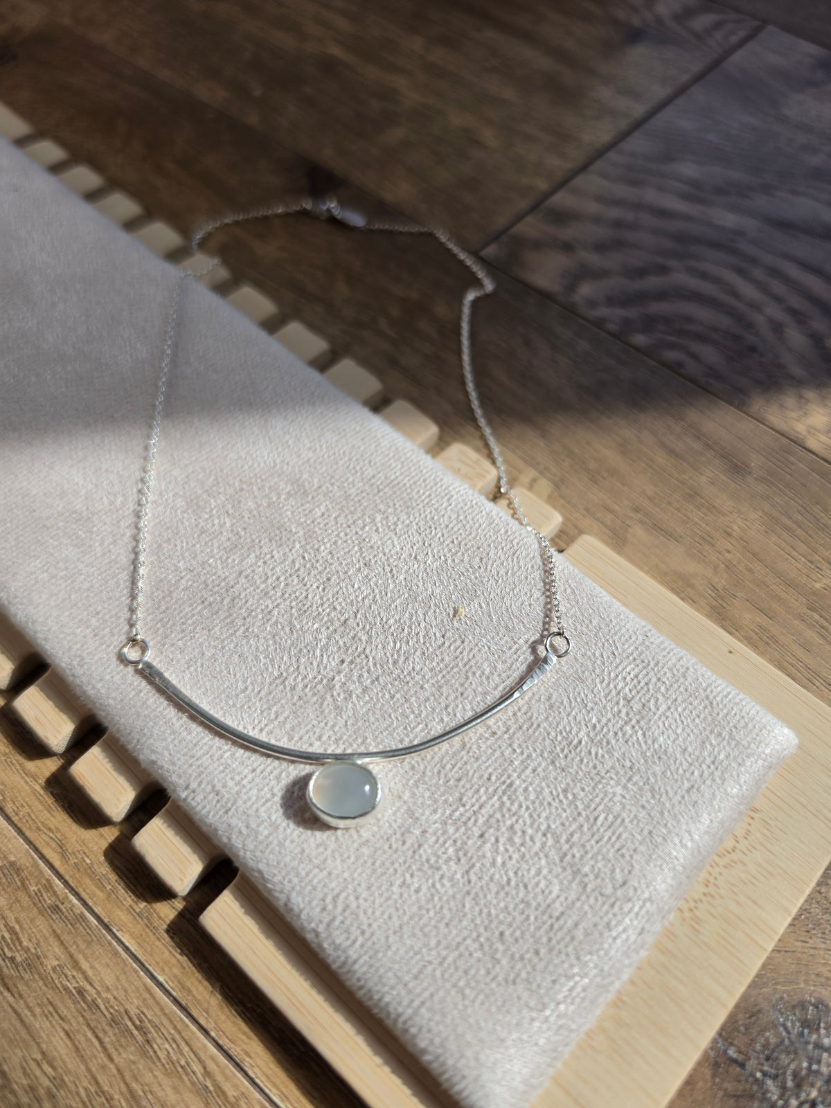 Moonstone Arc Necklace