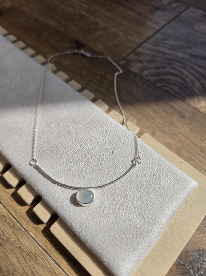 Moonstone Arc Necklace