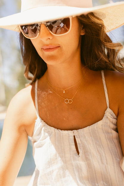 Mixed Metal Eternity Necklace