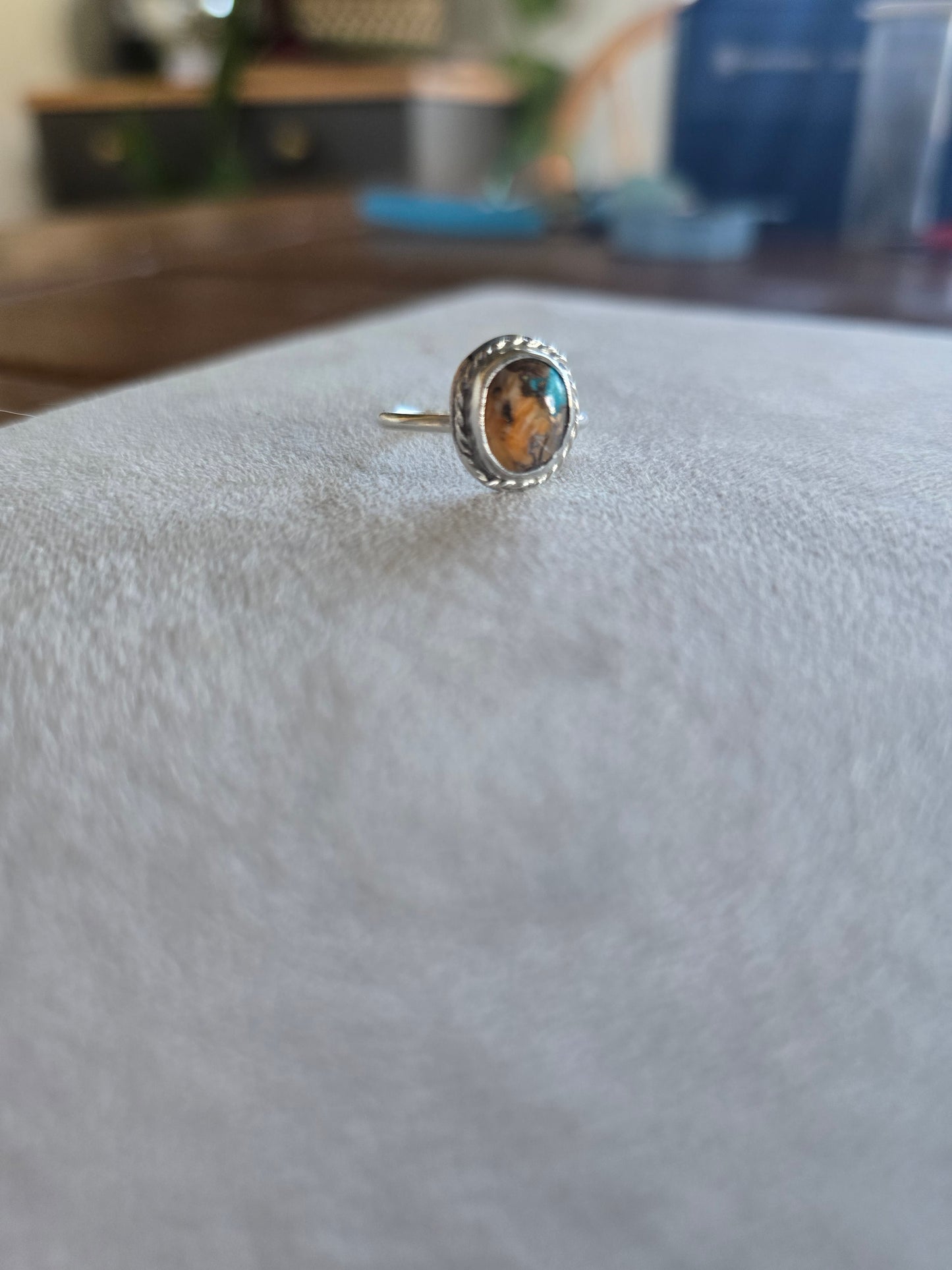 Lasso Halo Copper Turquoise Ring