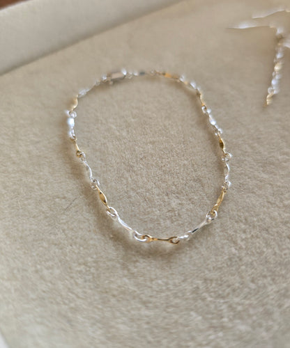 Mixed Metal Bar Bracelet