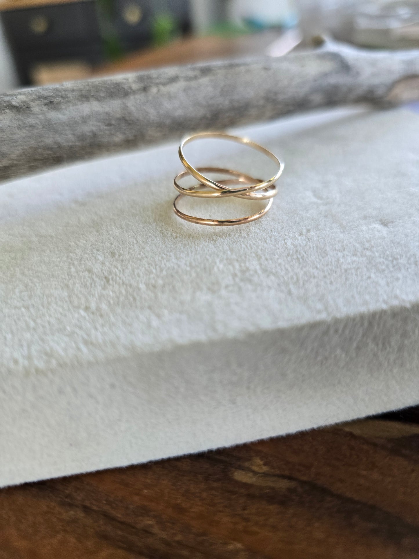 Spiral Criss Cross Ring